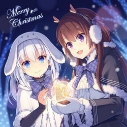 This is a pixiv picture whose title is 花落冬陽 2019 Merry Christmas.