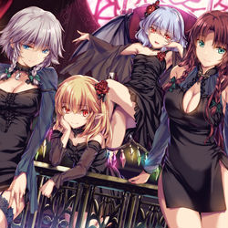 This is a pixiv picture whose title is ノワール紅魔館～主従４人組～.
