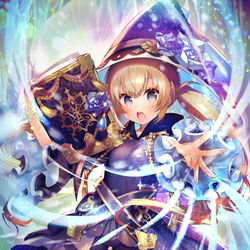 This is a pixiv picture whose title is 【お仕事】ゲルダ(魔導書)【グリムエコーズ】.