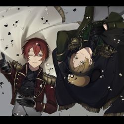This is a pixiv picture whose title is ダークサイドファンタジー／うらたぬき＆となりの坂田。.