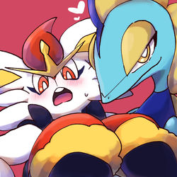 This is a pixiv picture whose title is カメレオンとうさぎがいちゃついてるだけ.