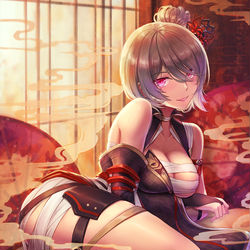 This is a pixiv picture whose title is 緋夜花.