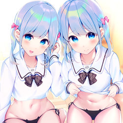 This is a pixiv picture whose title is 💕.