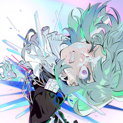 This is a pixiv picture whose title is bullet【プロメアイラストまとめ】.