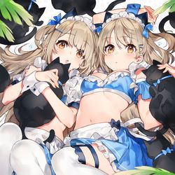 This is a pixiv picture whose title is 猫メイドちゃん.