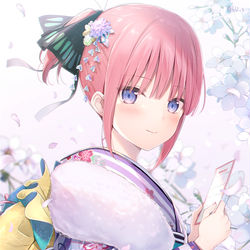 This is a pixiv picture whose title is 二乃と初詣.