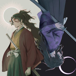 This is a pixiv picture whose title is 鬼滅の刃.