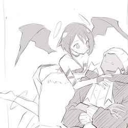 This is a pixiv picture whose title is 淫魔化落書き2パターン。.