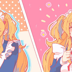 This is a pixiv picture whose title is 一瞬で機嫌が直るメイドさん.