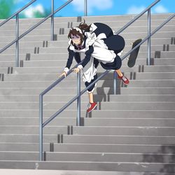 This is a pixiv picture whose title is 女の子でも痛い.
