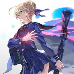 This is a pixiv picture whose title is マスターアルトリア.