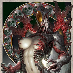 This is a pixiv picture whose title is 縦長の絵！.