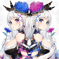 This is a pixiv picture whose title is 花少女.