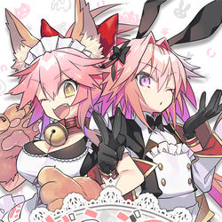 This is a pixiv picture whose title is どうぶつメイドバトル.