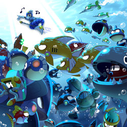This is a pixiv picture whose title is オーシャンズ.