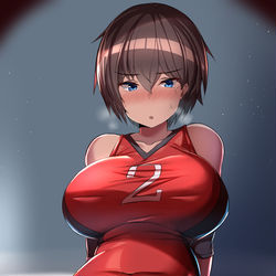 This is a pixiv picture whose title is バレー部とマット運動.
