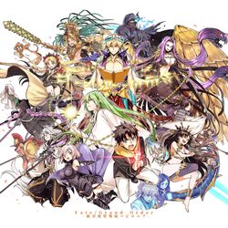 This is a pixiv picture whose title is 絶対魔獣戦線バビロニア.