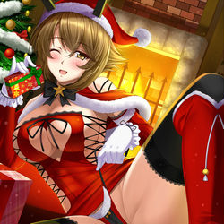 This is a pixiv picture whose title is 陸奥　クリスマスver.