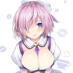 This is a pixiv picture whose title is カフェ店員さんのマシュ.