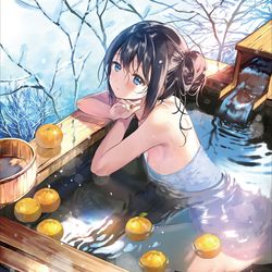 This is a pixiv picture whose title is 待ってたら、のぼせちゃったよ….