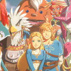 This is a pixiv picture whose title is 100年後の英傑たち.