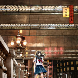 This is a pixiv picture whose title is 江戸百景『日本橋』.