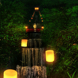 This is a pixiv picture whose title is 灯篭流しの夜.