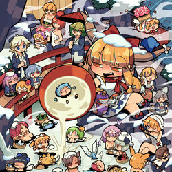 This is a pixiv picture whose title is 東方湯けむりコンピレーション.