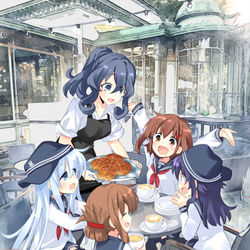 This is a pixiv picture whose title is 北欧のカフェで朝食を（ゴトランド＆第六駆逐隊）.