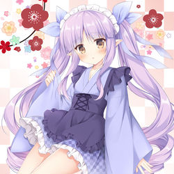 This is a pixiv picture whose title is 和メイドキョウカちゃん.