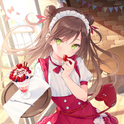 This is a pixiv picture whose title is イチゴな彼女。.