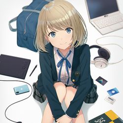 This is a pixiv picture whose title is 弱小ソシャゲ部の僕らが神ゲーを作るまで.