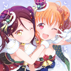 This is a pixiv picture whose title is ちかりこサンタがやってきた🍊🌸🎄.