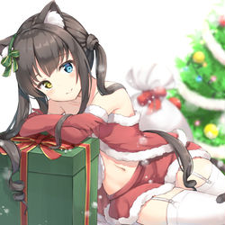 This is a pixiv picture whose title is クリスマスねこ.