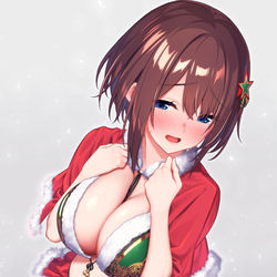 This is a pixiv picture whose title is サンタ一夜ちゃん.