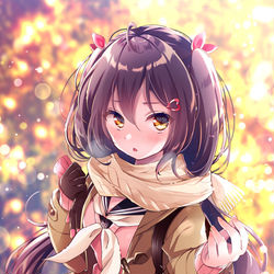 This is a pixiv picture whose title is 「手、つながないの？」.