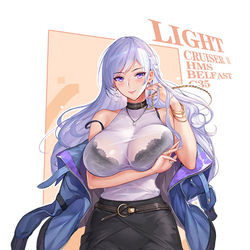 This is a pixiv picture whose title is 贝尔法斯特衬衫黑丝.