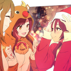 This is a pixiv picture whose title is 甜花サンタ似合う似合う～☆.