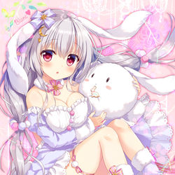 This is a pixiv picture whose title is 🎀🐇🌙.