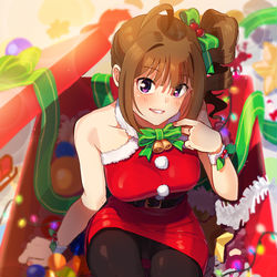 This is a pixiv picture whose title is クリスマスプレゼントは私やねん♡.