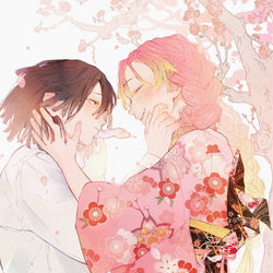 This is a pixiv picture whose title is 鬼のいない平和な世界で.