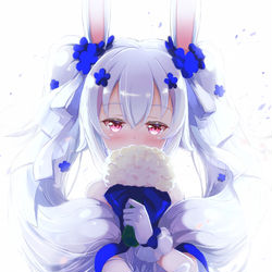 This is a pixiv picture whose title is ウサウサブライド.