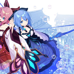This is a pixiv picture whose title is 巫女の思い出.