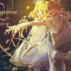 This is a pixiv picture whose title is 鏡音生誕祭2019.