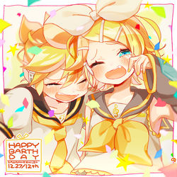 This is a pixiv picture whose title is *鏡音12周年*.