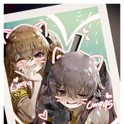 This is a pixiv picture whose title is [制服フロントライン] UMP45&UMP9.