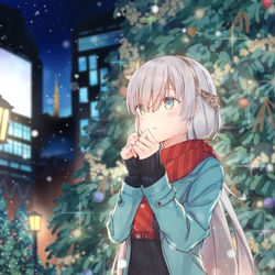 This is a pixiv picture whose title is 聖夜のアナスタシア.