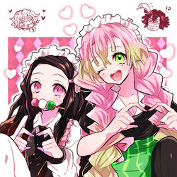 This is a pixiv picture whose title is 【腐】きめつ.