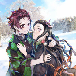 This is a pixiv picture whose title is 兄妹の絆.