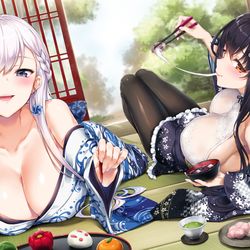 This is a pixiv picture whose title is アズールレーン正月用イラスト.